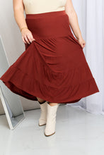 Load image into Gallery viewer, Zenana Full Size Wide Waistband Tiered Midi Skirt