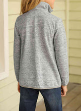 Load image into Gallery viewer, Kids Quarter-Zip Collar Sweatshirt with Kangaroo Pocket