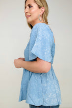 Load image into Gallery viewer, White Birch Short Sleeve Solid Woven Top