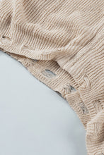 Load image into Gallery viewer, Zipper V-Neck Dropped Sleeve Hooded Solid Sweater