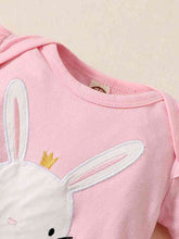 Load image into Gallery viewer, Short Sleeve Bunny Graphic Top and Bow Detail Skirt Set