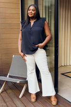 Load image into Gallery viewer, Zenana Full Size Ruffle Shoulder Notched Neck Blouse