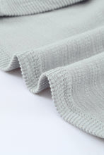 Load image into Gallery viewer, Crewneck Buttons Ribbed Knit Long Sleeve Top