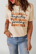 Load image into Gallery viewer, Flannels Hayrides Pumpkins Sweaters Bonfires Tee