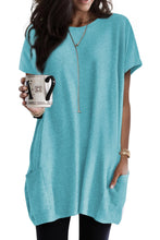 Load image into Gallery viewer, Side Pockets Short Sleeve Tunic Top