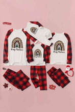 Load image into Gallery viewer, MERRY CHRISTMAS Graphic Top and Plaid Pants Set