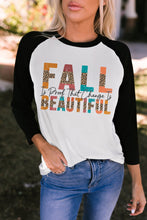 Load image into Gallery viewer, Round Neck Long Sleeve FALL IS PROOF THAT CHANGE IS BEAUTIFUL Graphic Tee