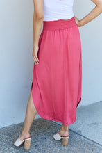 Load image into Gallery viewer, Doublju Comfort Princess Full Size High Waist Scoop Hem Maxi Skirt in Hot Pink