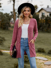 Load image into Gallery viewer, Ribbed Button-UP Cardigan with Pockets