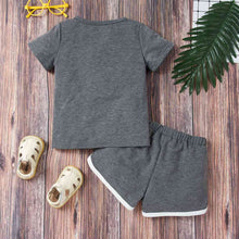 Load image into Gallery viewer, Round Neck Buttoned T-Shirt and Shorts Set