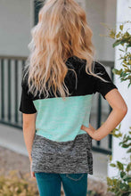 Load image into Gallery viewer, Girls Color Block Twisted Tunic Tee