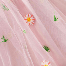 Load image into Gallery viewer, Embroidered Round Neck Flutter Sleeve Dress