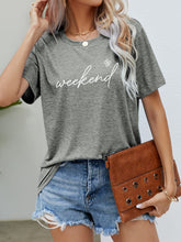 Load image into Gallery viewer, WEEKEND Flower Graphic Short Sleeve Tee
