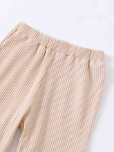 Load image into Gallery viewer, Girls Ribbed Buttoned Top and Flare Pants Set