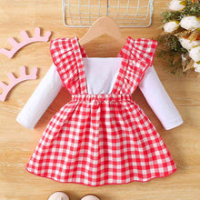 Load image into Gallery viewer, Plaid Bow Detail Long Sleeve Dress