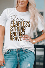 Load image into Gallery viewer, Slogan Graphic Round Neck Short Sleeve Tee