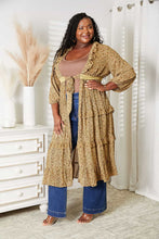 Load image into Gallery viewer, HEYSON Full Size Tie Front Ruffled Duster Cardigan