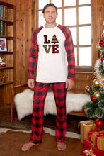 Load image into Gallery viewer, LOVE Graphic Top and Plaid Pants Set