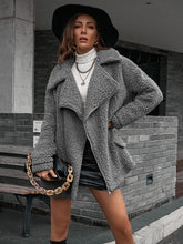 Load image into Gallery viewer, Double Take Zip-Up Collared Teddy Jacket