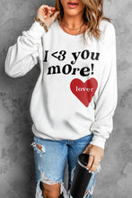 Load image into Gallery viewer, Heart Letter Graphic Long Sleeve Sweatshirt