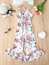 Load image into Gallery viewer, Floral Spaghetti Strap Flare Leg Jumpsuit