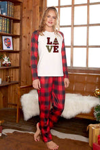 Load image into Gallery viewer, LOVE Graphic Top and Plaid Pants Set