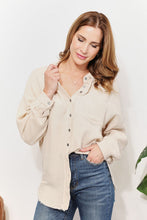 Load image into Gallery viewer, Zenana Take A Break Gauze Raw Edge Button-Up Shirt