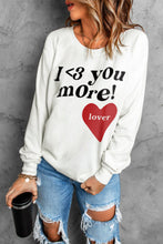 Load image into Gallery viewer, Heart Letter Graphic Long Sleeve Sweatshirt