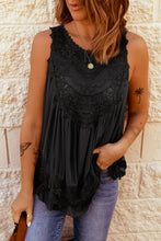 Load image into Gallery viewer, Lace Detail Buttons Back Sleeveless Top
