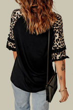 Load image into Gallery viewer, Easter Leopard Frill Trim Half-Sleeve Top