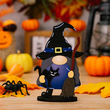 Load image into Gallery viewer, Halloween Decoration Wooden Gnome Ornaments