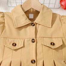 Load image into Gallery viewer, Short Sleeve Collared Neck A-Line Dress