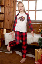 Load image into Gallery viewer, MERRY CHRISTMAS Y'ALL Graphic Top and Plaid Pants Set