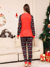 Load image into Gallery viewer, Full Size Reindeer Graphic Top and Pants Set