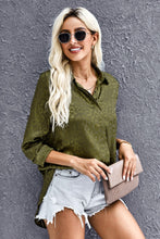 Load image into Gallery viewer, Turn-Down Collar Embossed Button Shirt
