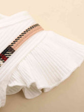Load image into Gallery viewer, Girls Plaid Bow Detail Ribbed Dress