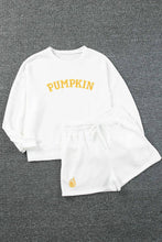 Load image into Gallery viewer, PUMPKIN Graphic Sweatshirt And Shorts Set