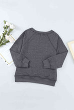 Load image into Gallery viewer, Girls Raglan Sleeve Ribbed Trim Sweatshirt