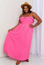 Load image into Gallery viewer, White Birch What In Carnation Full Size Shirred Sleeveless Dress