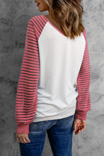 Load image into Gallery viewer, LOVE Graphic Raglan Sleeve V-Neck Tee