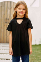 Load image into Gallery viewer, Girls Cutout Short Sleeve T-Shirt