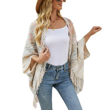 Load image into Gallery viewer, Ultra Soft Oversized Lapel Neck Batwing Sleeve Fringe Sweater Cardigan