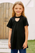 Load image into Gallery viewer, Girls Cutout Short Sleeve T-Shirt