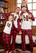 Load image into Gallery viewer, LOVE Graphic Top and Plaid Pants Set