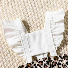 Load image into Gallery viewer, Leopard Print Cutout Square Neck Romper