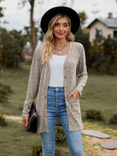 Load image into Gallery viewer, Ribbed Button-UP Cardigan with Pockets