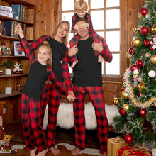 Load image into Gallery viewer, Raglan Sleeve Top and Plaid Pants Set