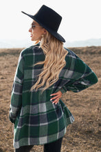 Load image into Gallery viewer, Double Take Plaid Dropped Shoulder Pocketed Shirt Jacket