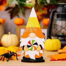 Load image into Gallery viewer, Halloween Decoration Wooden Gnome Ornaments