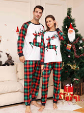 Load image into Gallery viewer, Full Size Reindeer Graphic Top and Plaid Pants Set